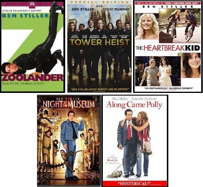 Ben Stiller 5 Film Collection (DVD) Complete Title Listing In Description