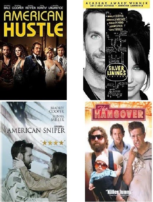 Bradley Cooper 4 Film Collection (DVD) Complete Title Listing In Description