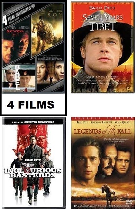 Brad Pitt 7 Film Collection (DVD) Complete Title Listing In Description