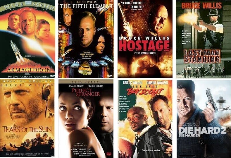 Bruce Willis 8 Film Collection (DVD) Complete Title Listing In Description