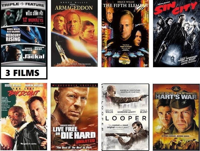 Bruce Willis 10 Film Collection (DVD) Complete Title Listing In Description.