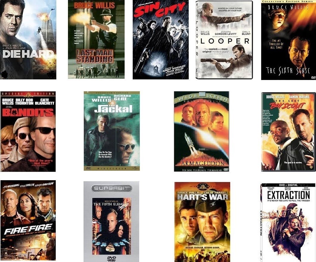 Bruce Willis 13 Film Collection (DVD) Complete Title Listing In Description