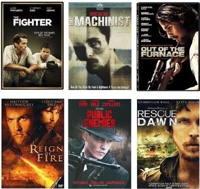 Christian Bale 6 Film Collection (DVD) Complete Title Listing In Description