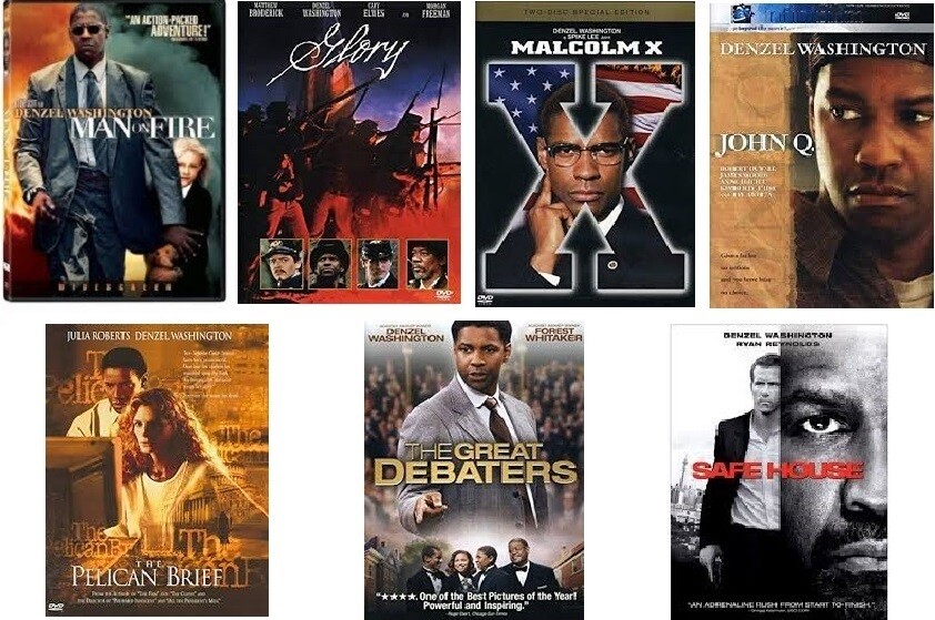 Denzel Washington 7 Film Collection (DVD) Complete Title Listing In Description