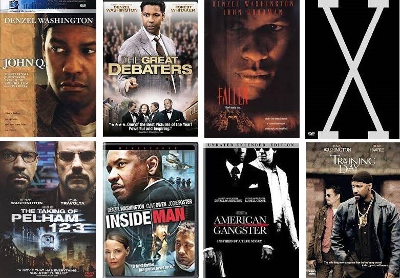 Denzel Washington 8 Film Collection (DVD) Complete Title Listing In Description