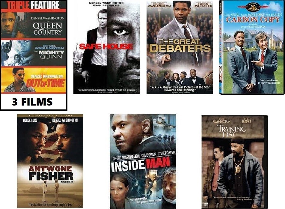 Denzel Washington 9 Film Collection (DVD) Complete Title Listing In Description