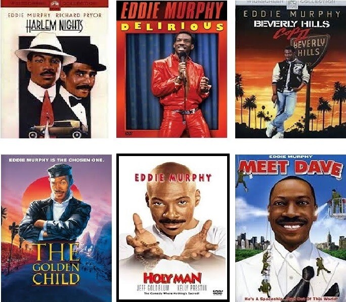 Eddie Murphy 6 Film Collection (DVD) Complete Title Listing In Description