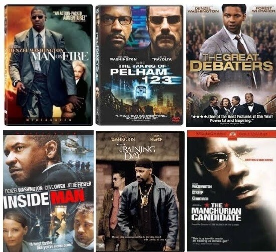 Denzel Washington 6 Film Collection (DVD) Complete Title Listing In Description