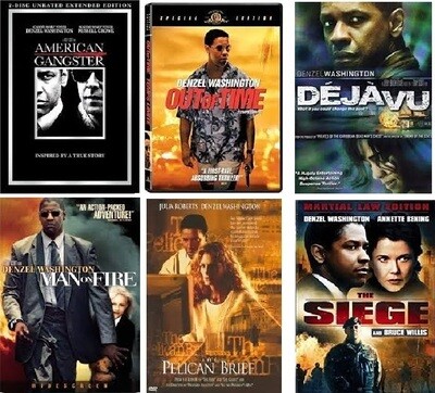 Denzel Washington 6 Film Collection (DVD) Complete Title Listing In Description Denzel Washington 6 Film Collection (DVD) Complete Title Listing In Description