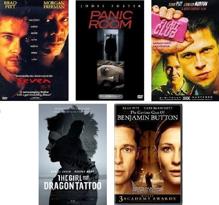 Director David Fincher 5 Film Collection (DVD) Complete Title Listing In Description