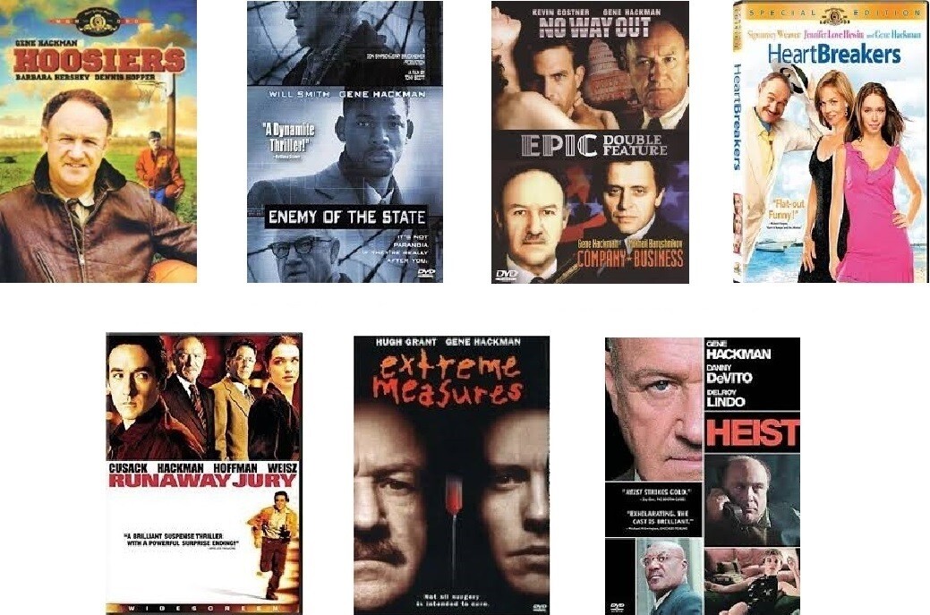 Gene Hackman 8 Film Collection (DVD) Complete Title Listing In Description