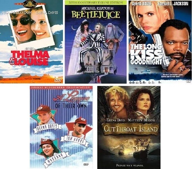 Geena Davis 5 Film Collection (DVD) Complete Title Listing In Description
