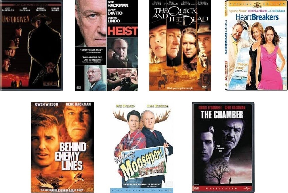 Gene Hackman 7 Film Collection (DVD) Complete Title Listing In Description