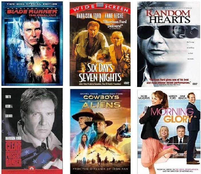 Harrison Ford 6 Film Collection (DVD) Complete Title Listing In Description