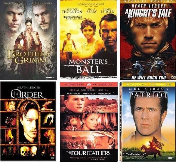 Heath Ledger 6 Film Collection (DVD) Complete Title Listing In Description.