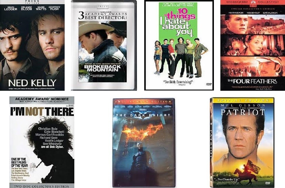 Heath Ledger 7 Film Collection (DVD) Complete Title Listing In Description
