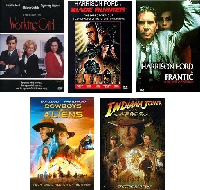 Harrison Ford 5 Film Collection (DVD) Complete Title Listing In Description