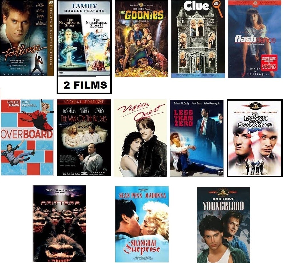 I Love The 80's 14 Film Collection (DVD) Complete Title Listing In Description.
