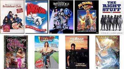 I Love The 80&#39;s 9 Film Collection (DVD) Complete Title Listing In Description