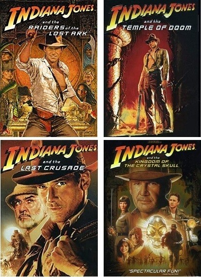 Indiana Jones 4 Film Collection (DVD) Complete Title Listing In Description