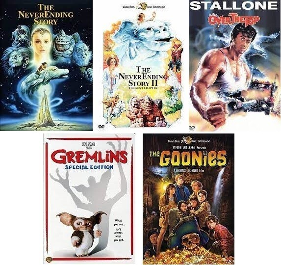 I Love The 80's 5 Film Collection (DVD) Complete Title Listing In Description.
