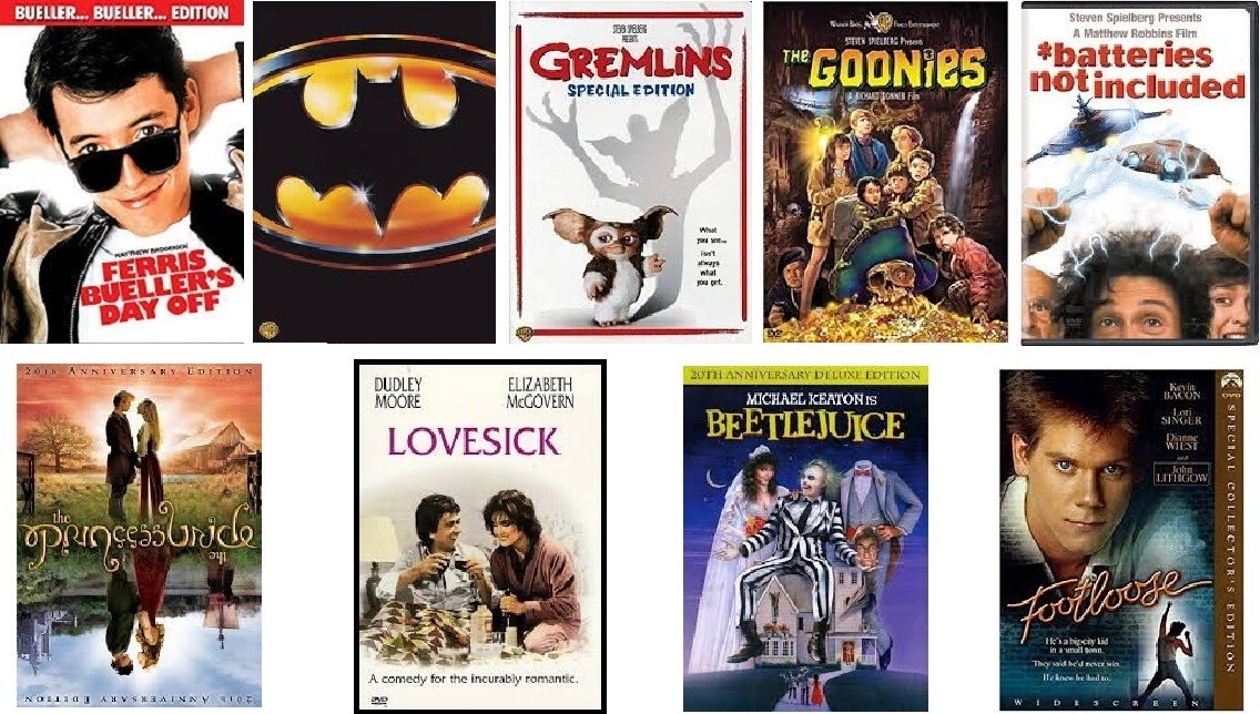 I Love the 80&#39;s 9 Film Collection (DVD) Complete Title Listing In Description