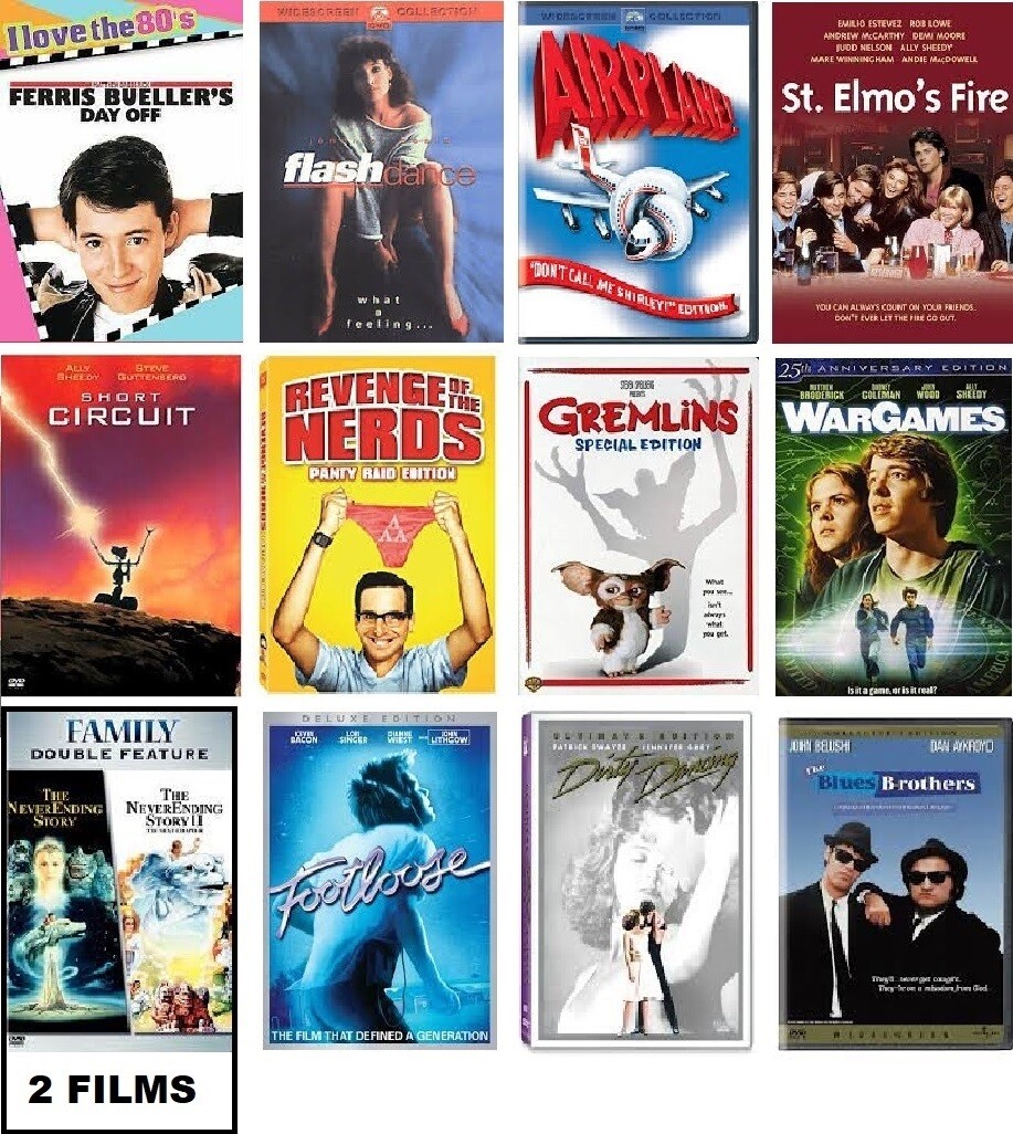 I Love The 80's 13 Film Collection (DVD) Complete Title Listing In Description