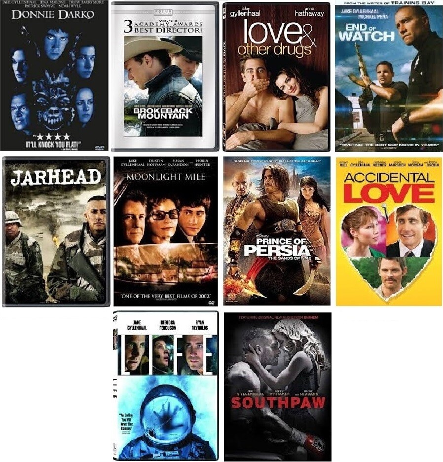 Jake Gyllenhaal 10 Film Collection (DVD) Complete Title Listing In Description