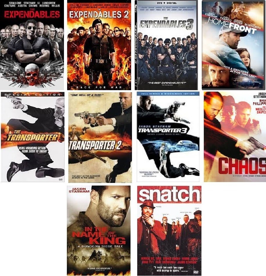Jason Statham 10 Film Collection (DVD) Complete Title Listing In Description