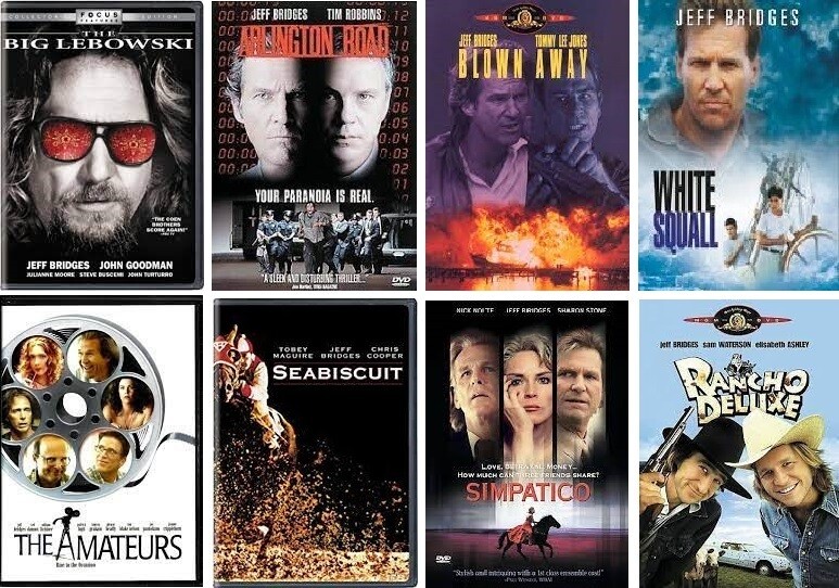 Jeff Bridges 8 Film Collection (DVD) Complete Title Listing In Description.