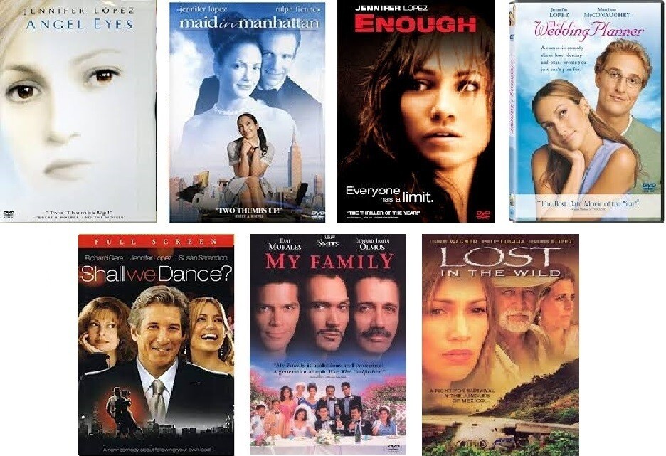 Jennifer Lopez 7 Film Collection (DVD) Complete Title Listing In Description