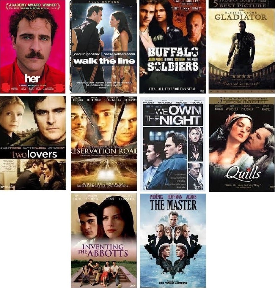 Joaquin Phoenix 10 Film Collection (DVD) Complete Title Listing In Description