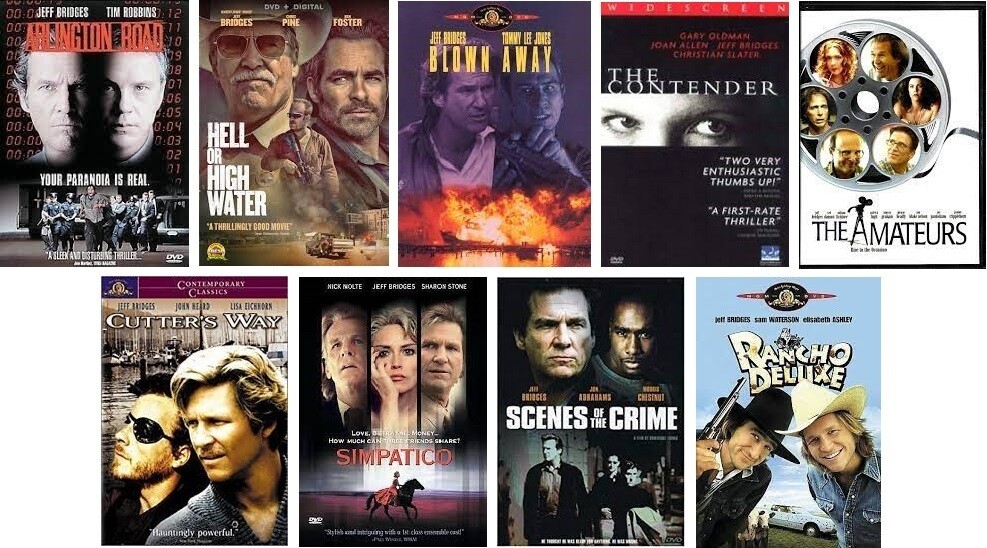 Jeff Bridges 9 Film Collection (DVD) Complete Title Listing In Description