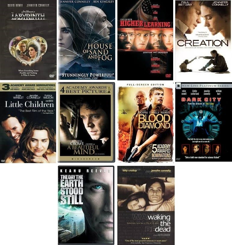 Jennifer Connelly 10 Film Collection (DVD) Complete Tile Listing In Description