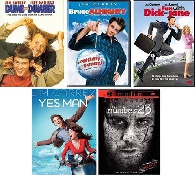 Jim Carrey 5 Film Collection (DVD) Complete Title Listing In Description