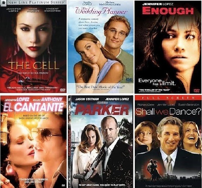Jennifer Lopez 6 Film Collection (DVD) Complete Title Listing In Description