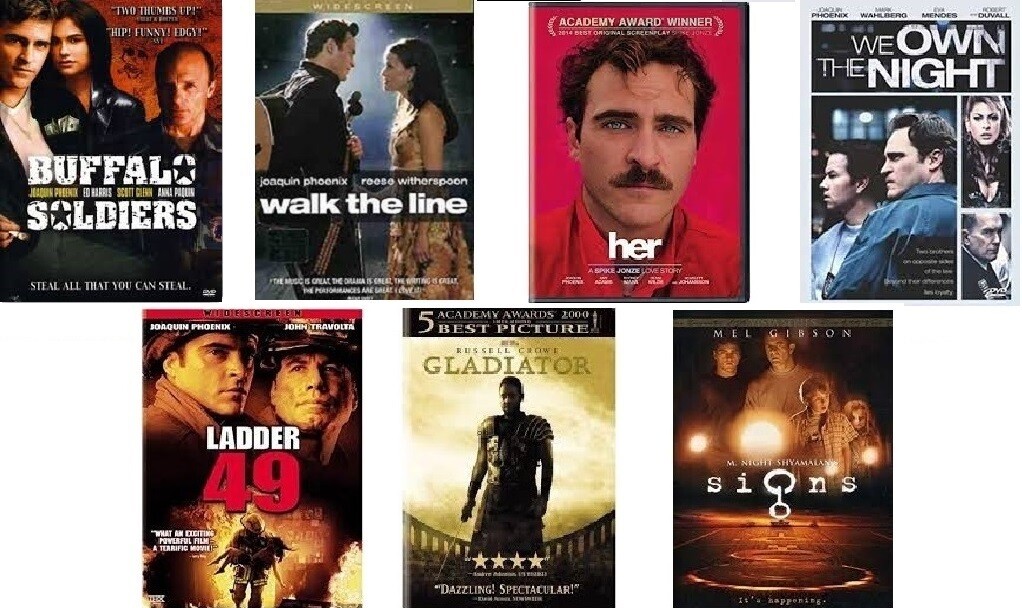 Joaquin Phoenix 7 Film Collection (DVD) Complete Title Listing In Description