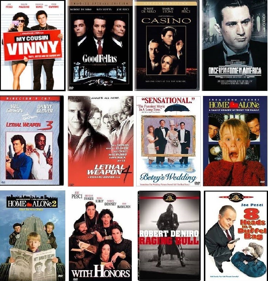 Joe Pesci 12 Film Collection (DVD) Complete Title Listing In Description