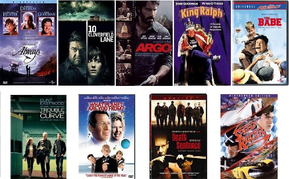 John Goodman 9 Film Collection (DVD) Complete Title Listing In Description.