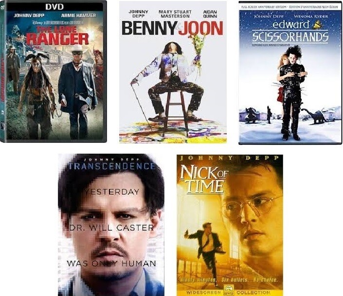 Johnny Depp 5 Film Collection (DVD) Complete Title Listing In Description