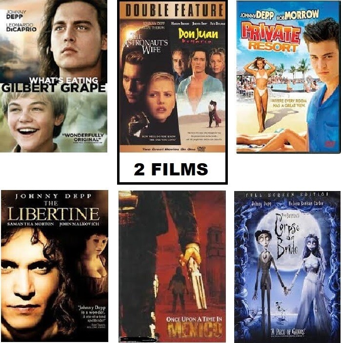 Johnny Depp 7 Film Collection (DVD) Complete Title Listing In Description