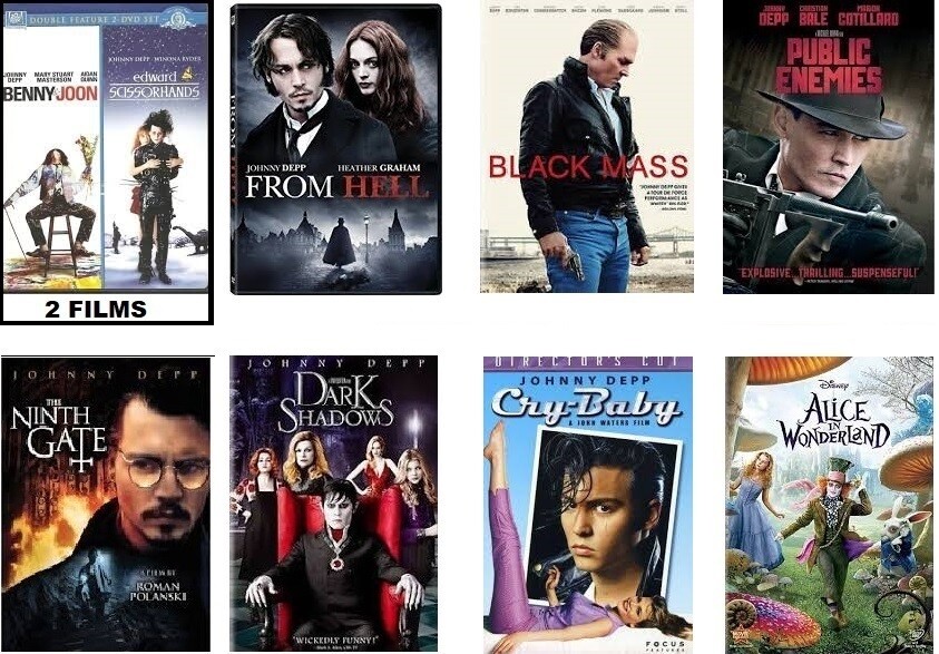 Johnny Depp 9 Film Collection (DVD) Complete Title Listing In Description