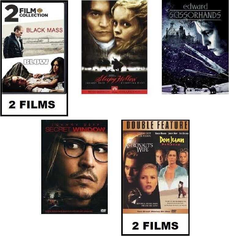 Johnny Depp 7 Film Collection (DVD) Complete Title Listing In Description