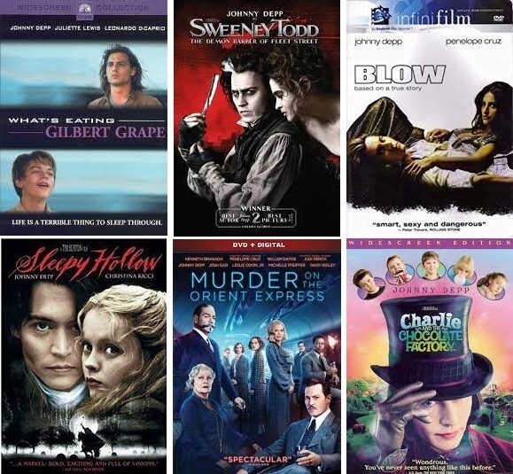 Johnny Depp 6 Film Collection (DVD) Complete Title Listing In Description