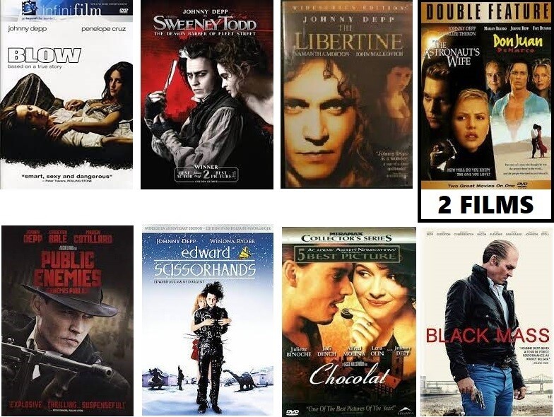 Johnny Depp 9 Film Collection (DVD) Complete Title Listing In Description