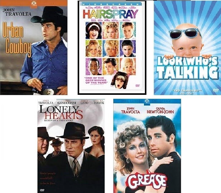 John Travolta 5 Film Collection (DVD) Complete Title Listing In Description.