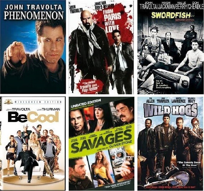 John Travolta 6 Film Collection (DVD) Complete Title Listing In Description
