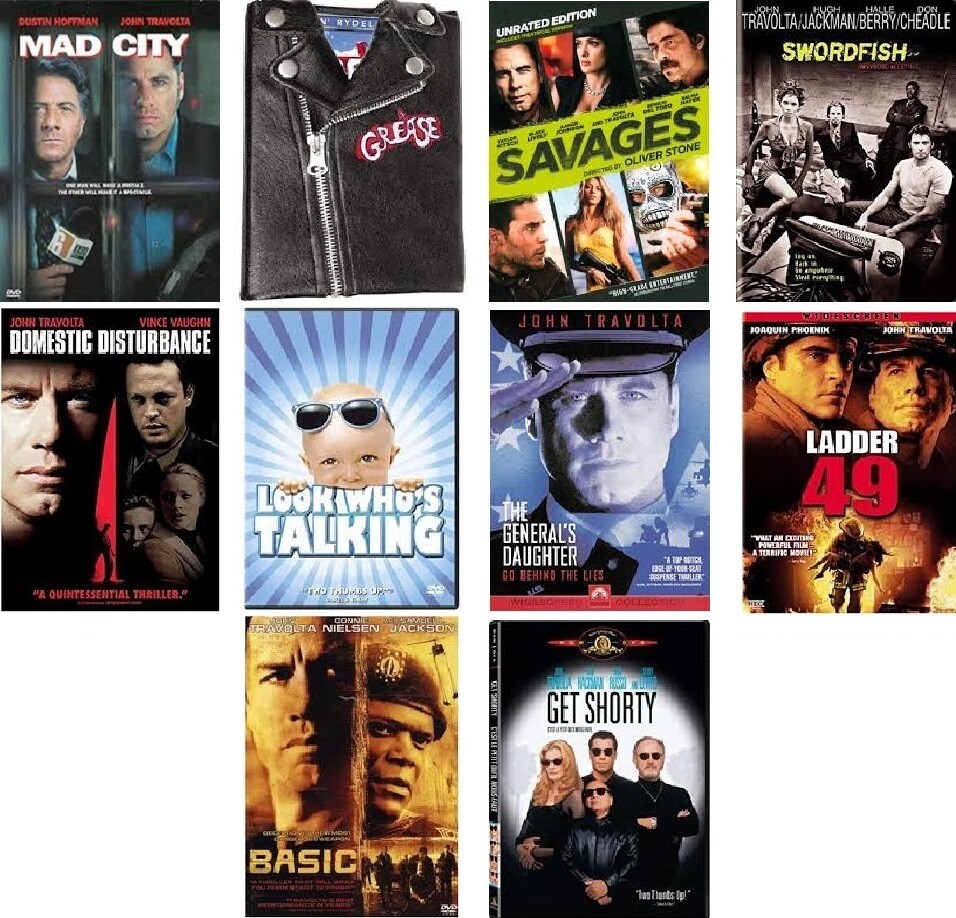 John Travolta 10 Film Collection (DVD) Complete Title Listing In Description