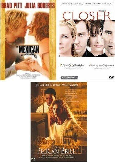Julia Roberts 3 Film Collection (DVD) Complete Title Listing In Description