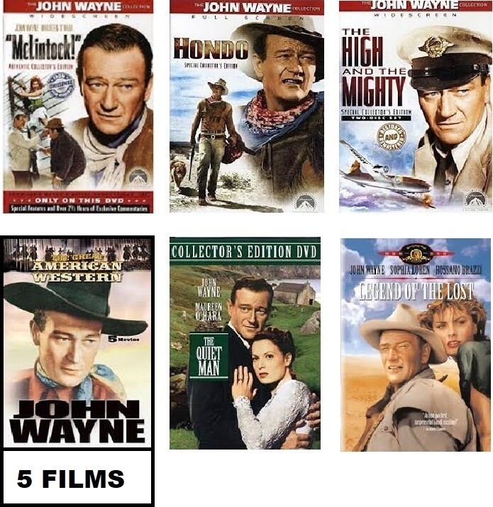John Wayne 10 Film Collection (DVD) Complete Title Listing In Description